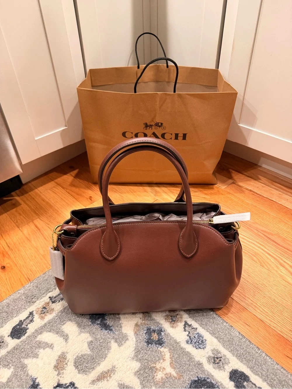 NWOT Coach Empire 26 Maple Leather Satchel